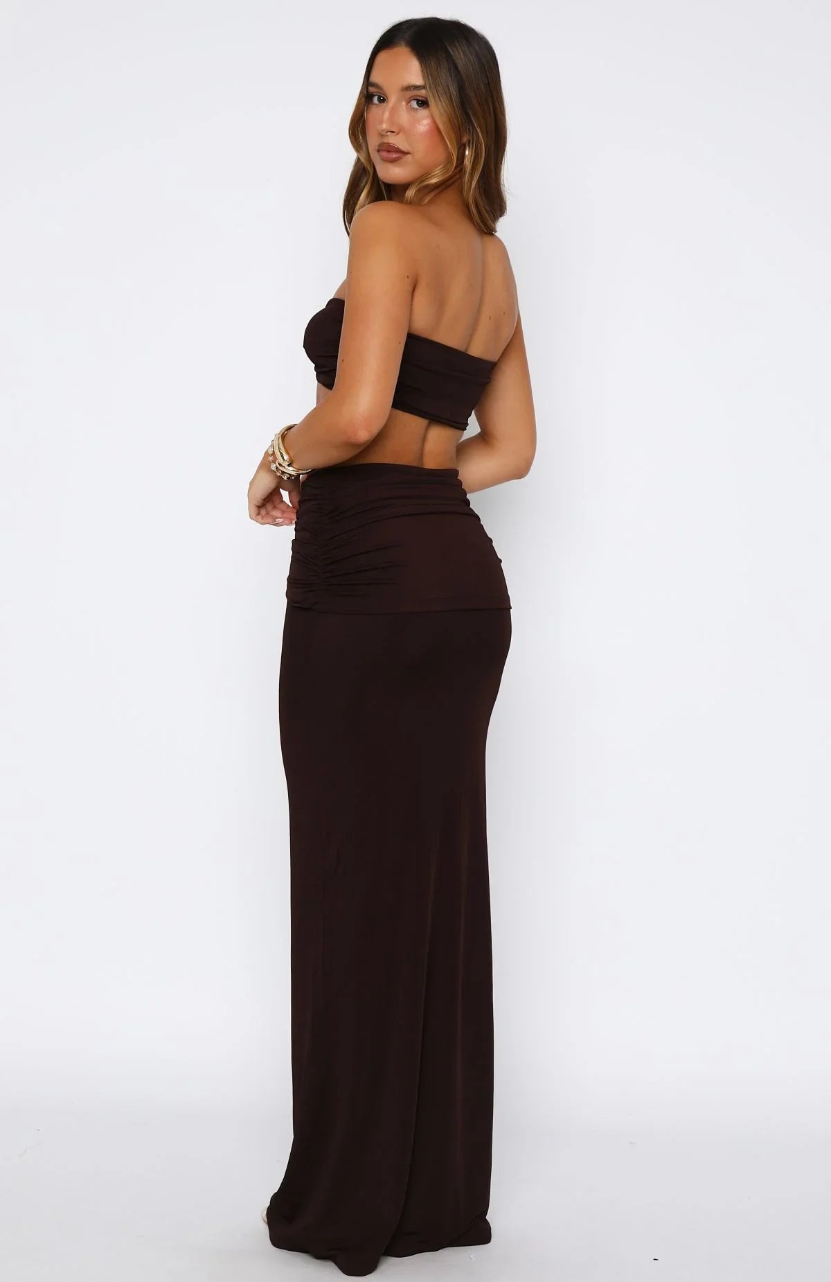 Lil Mermaid Maxi Skirt Chocolate