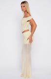 Need Your Heart Maxi Skirt Cream