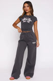 Lucky Thirteen Audrina Wide Leg Sweatpants Volcanic