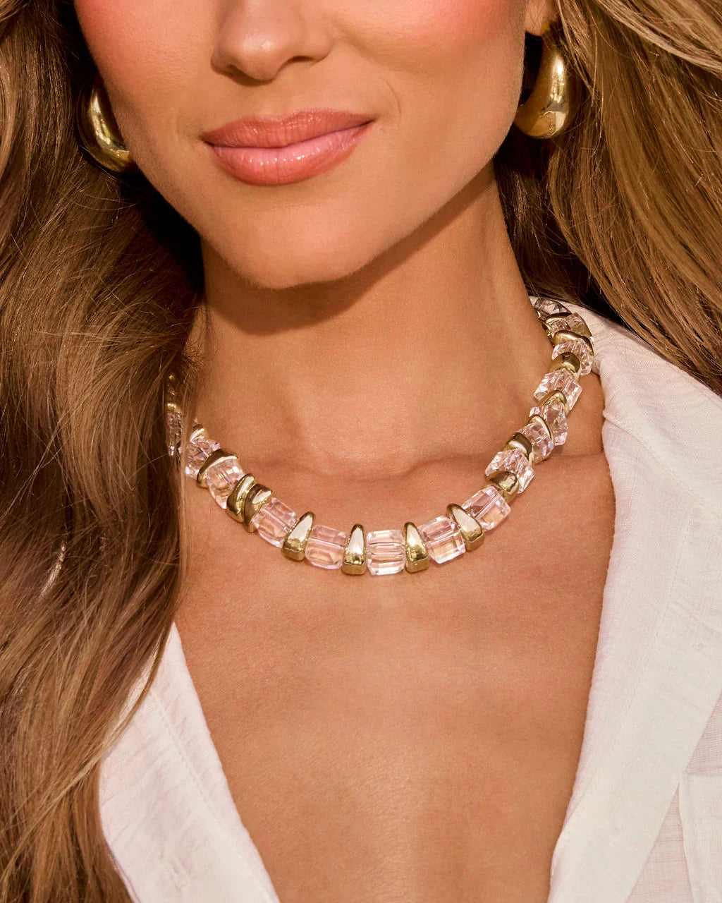 Last Light Clear Stone Necklace