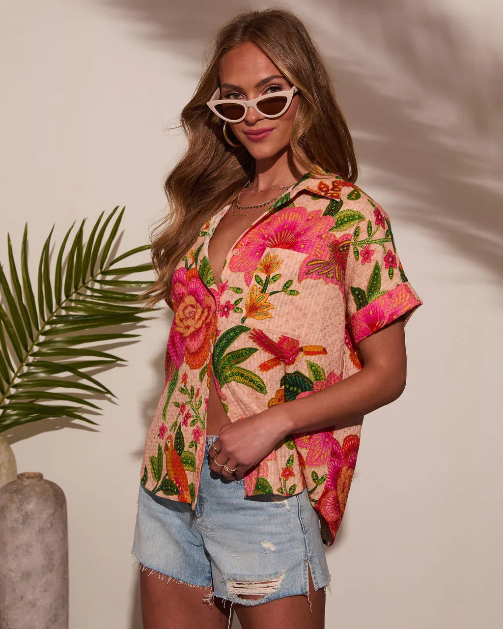 Sarenia Floral Button Down Top