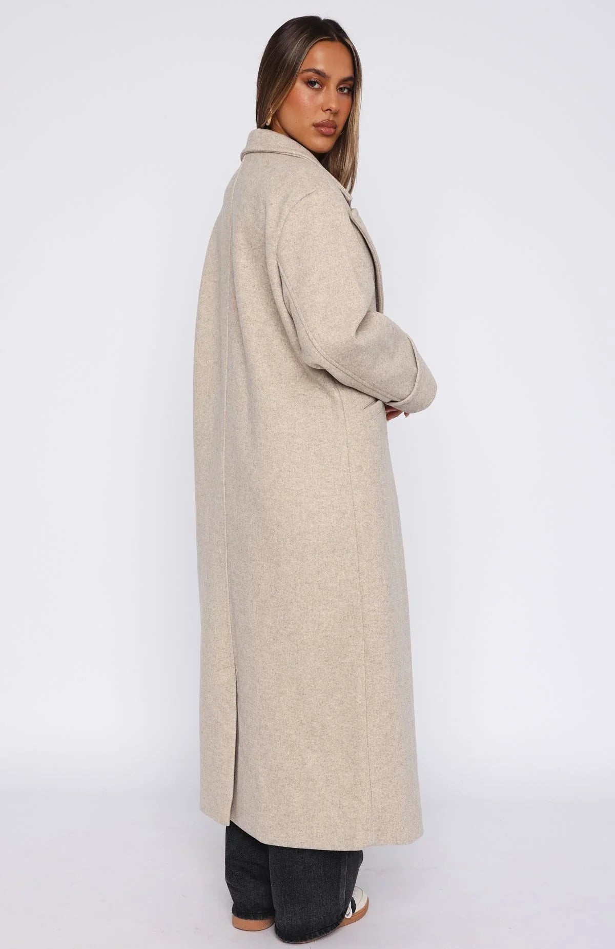 Winter Holiday Oversized Coat Oat