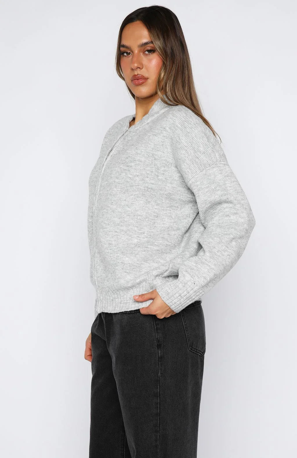 Unbreakable Bond Knit Jacket Grey Marle