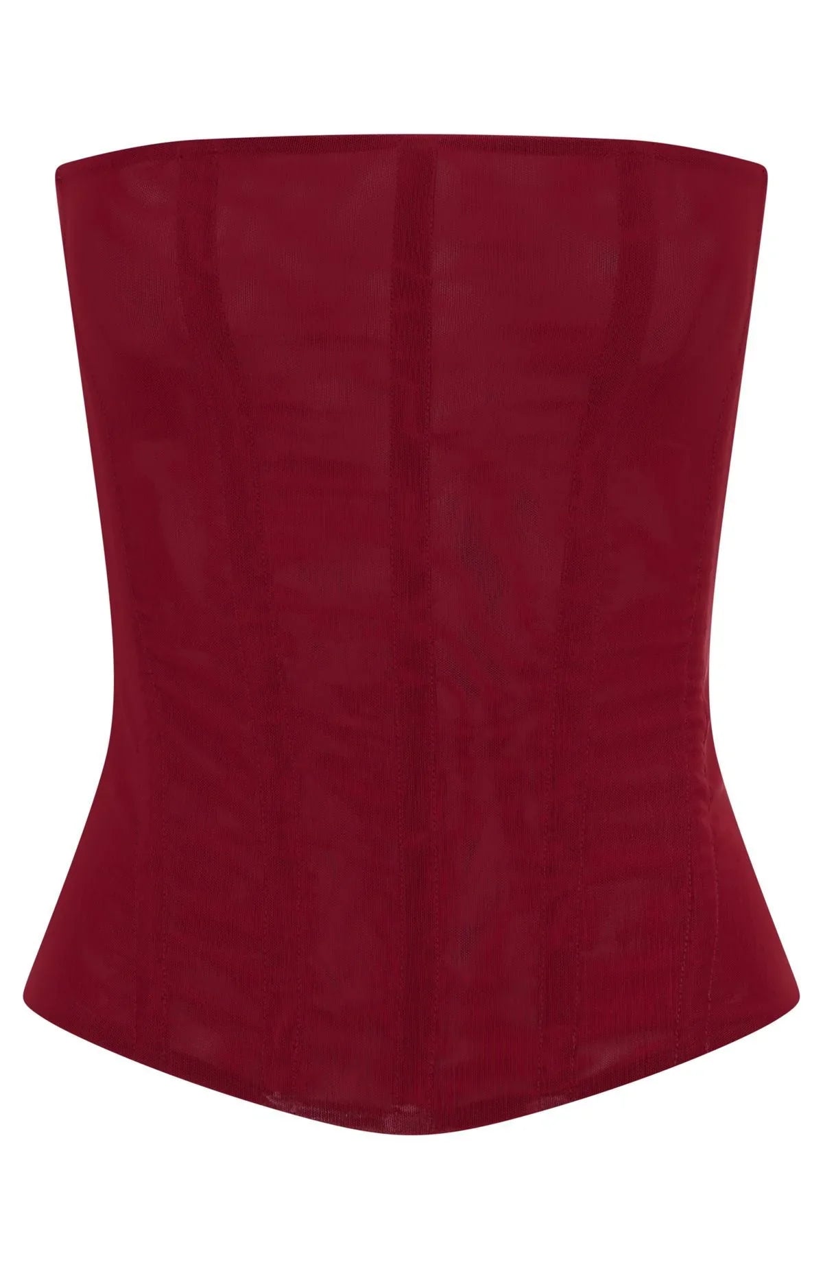 Tell Me A Secret Strapless Bustier Wine
