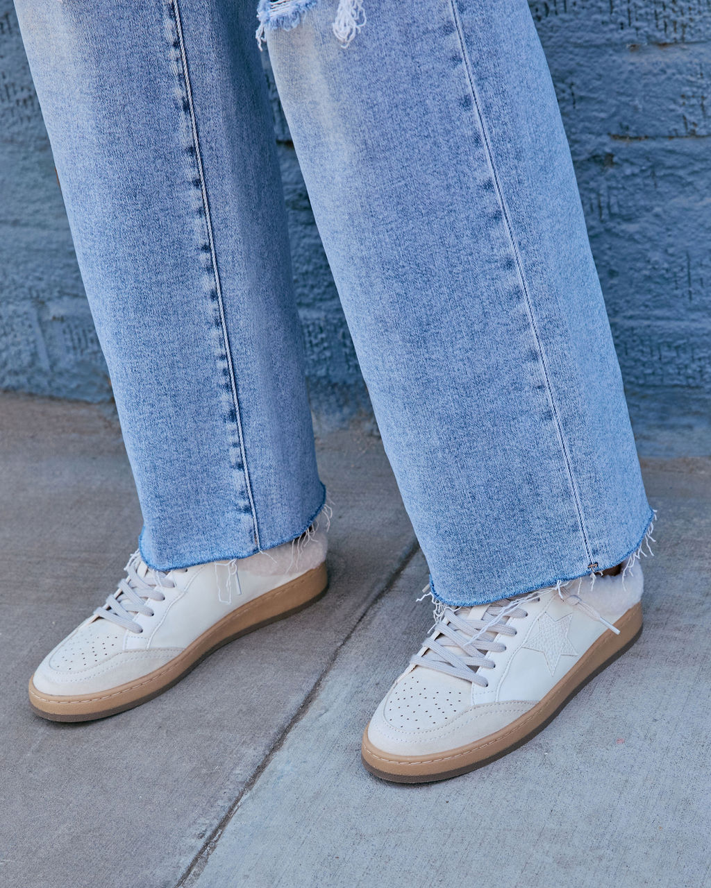 Chita Sherpa Lined Embossed Star Sneakers