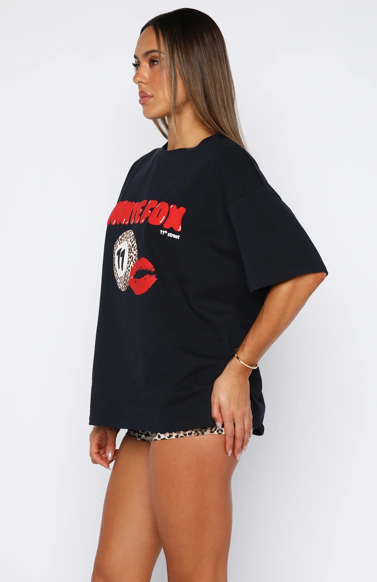 11th Street Concrete Jungle Oversized Tee Blueberry Twist