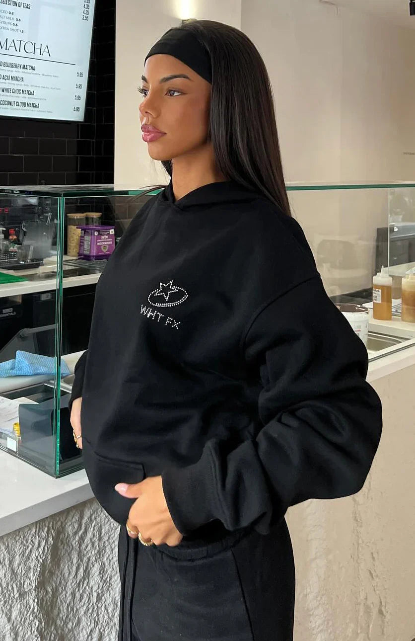Always Shining Oversized Hoodie Black