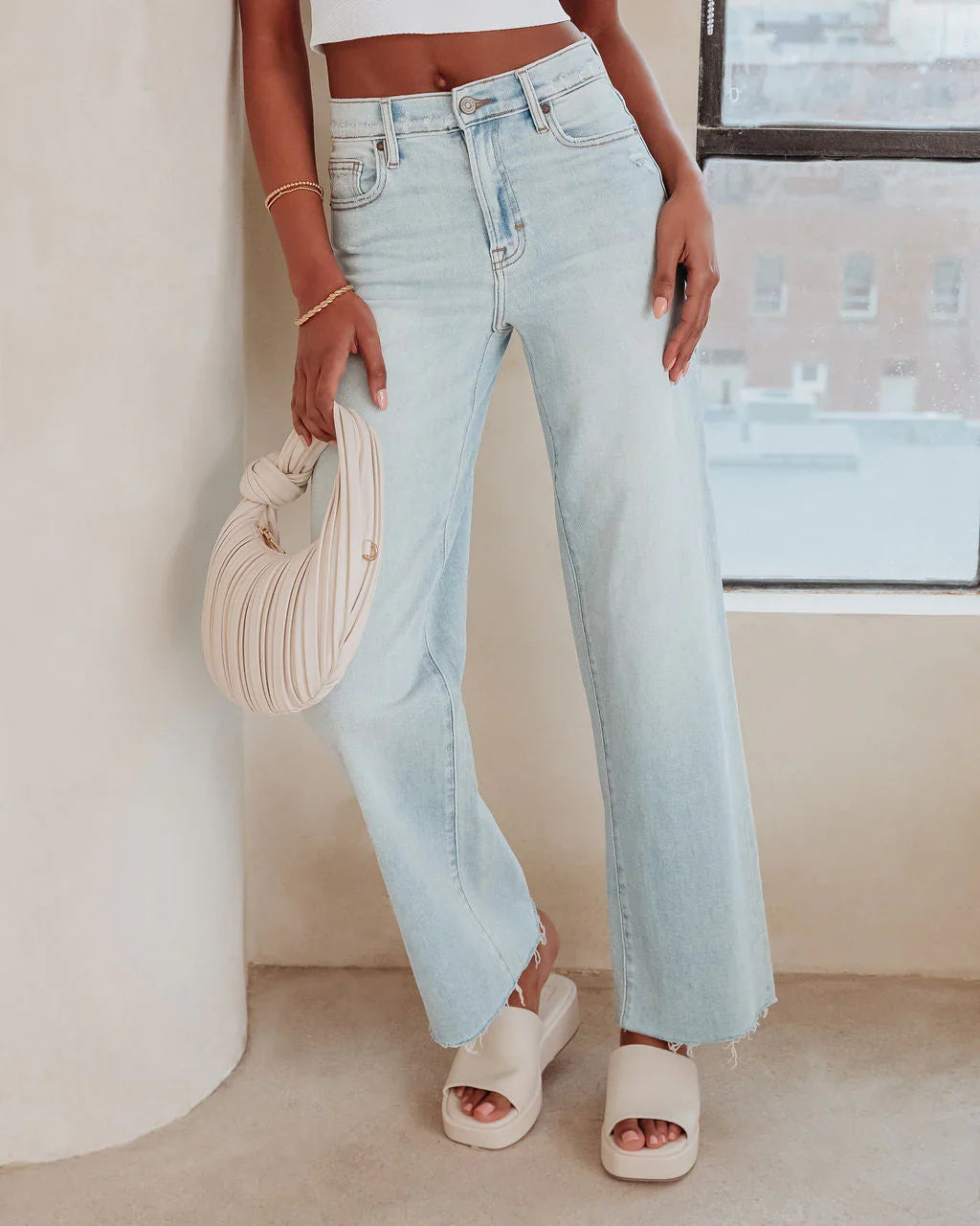 Logan Super Stretch High Rise Relaxed Jeans