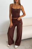 Core Strengths Wide Leg Pants Chocolate