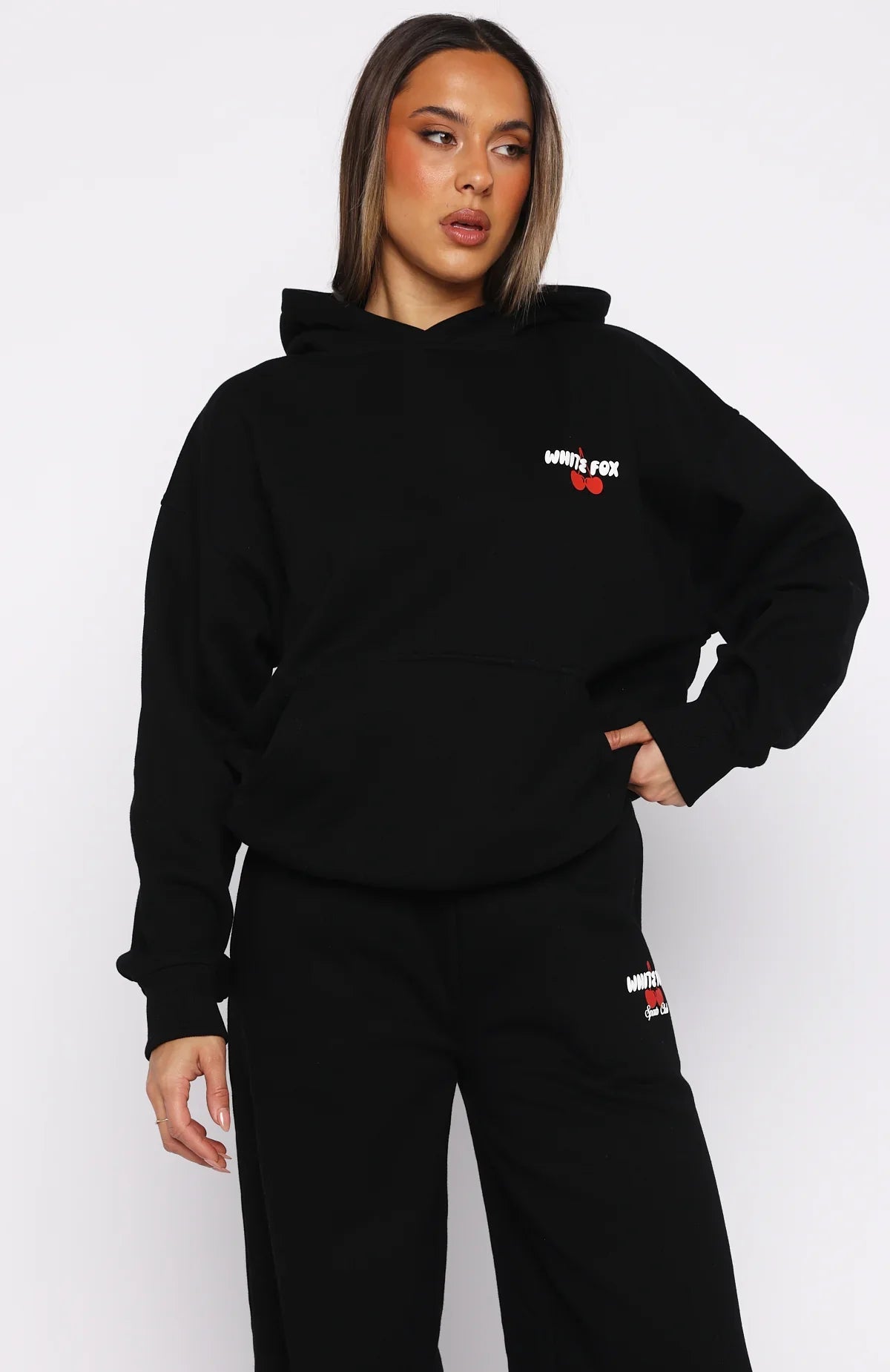 Club 14 Cassie Boxy Hoodie Black