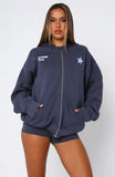 From The Archives Charli Zip Front Hoodie Navy