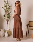 Roma Glow Halter Cut Out Maxi Dress