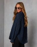 Keren Plaid Button Down Top