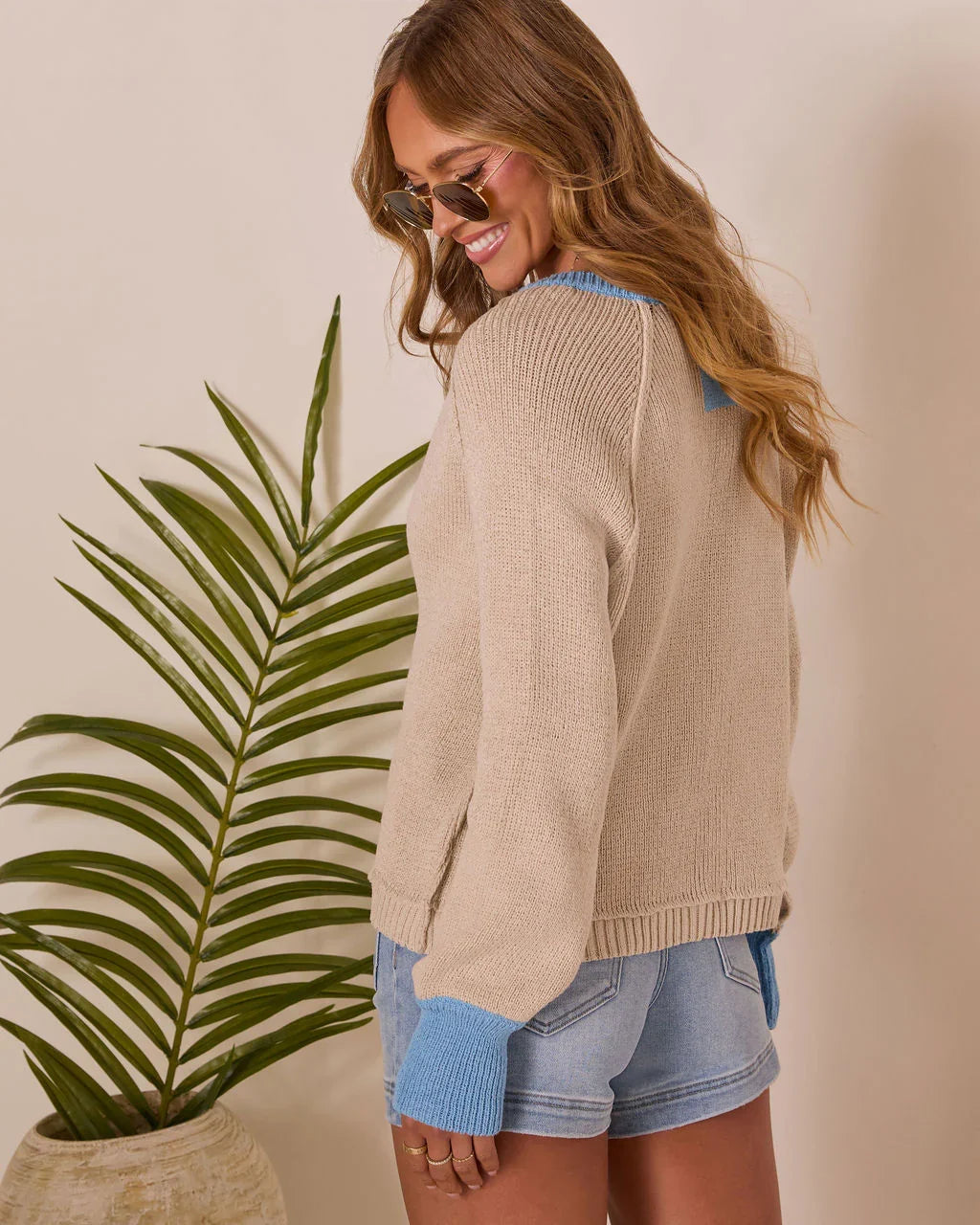 Ester Knit Color Block Cardigan