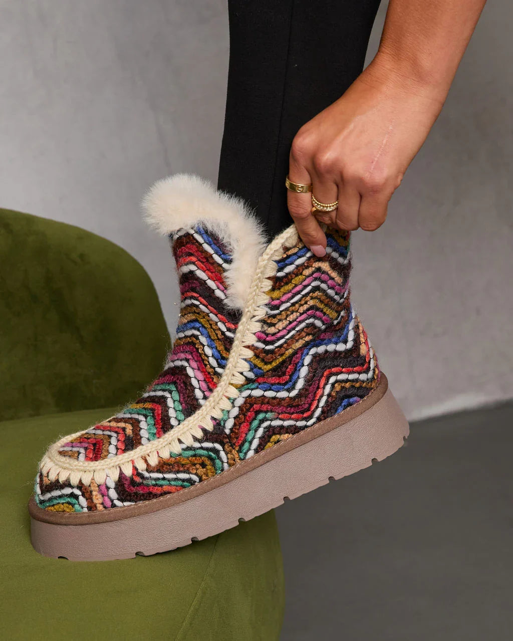 Joppie Faux Suede Fur Lined Booties