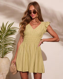 Whispers of Summer Flutter Sleeve Mini Dress