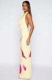 Vacation Time Maxi Dress Lemon Spritz