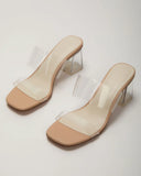 Savanna Clear Open Toe Mules