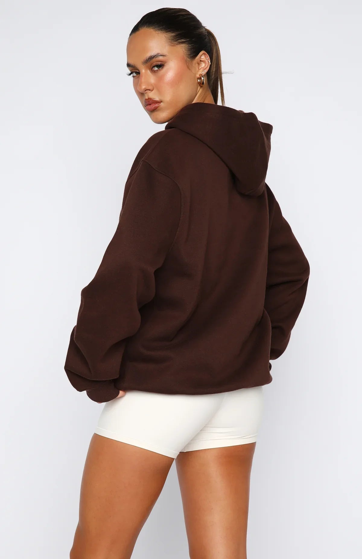 Winning Team Oversized Hoodie Chocolate