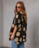 Saldana Printed Oversized Cardigan