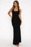 Took A Chance Halter Maxi Dress Black