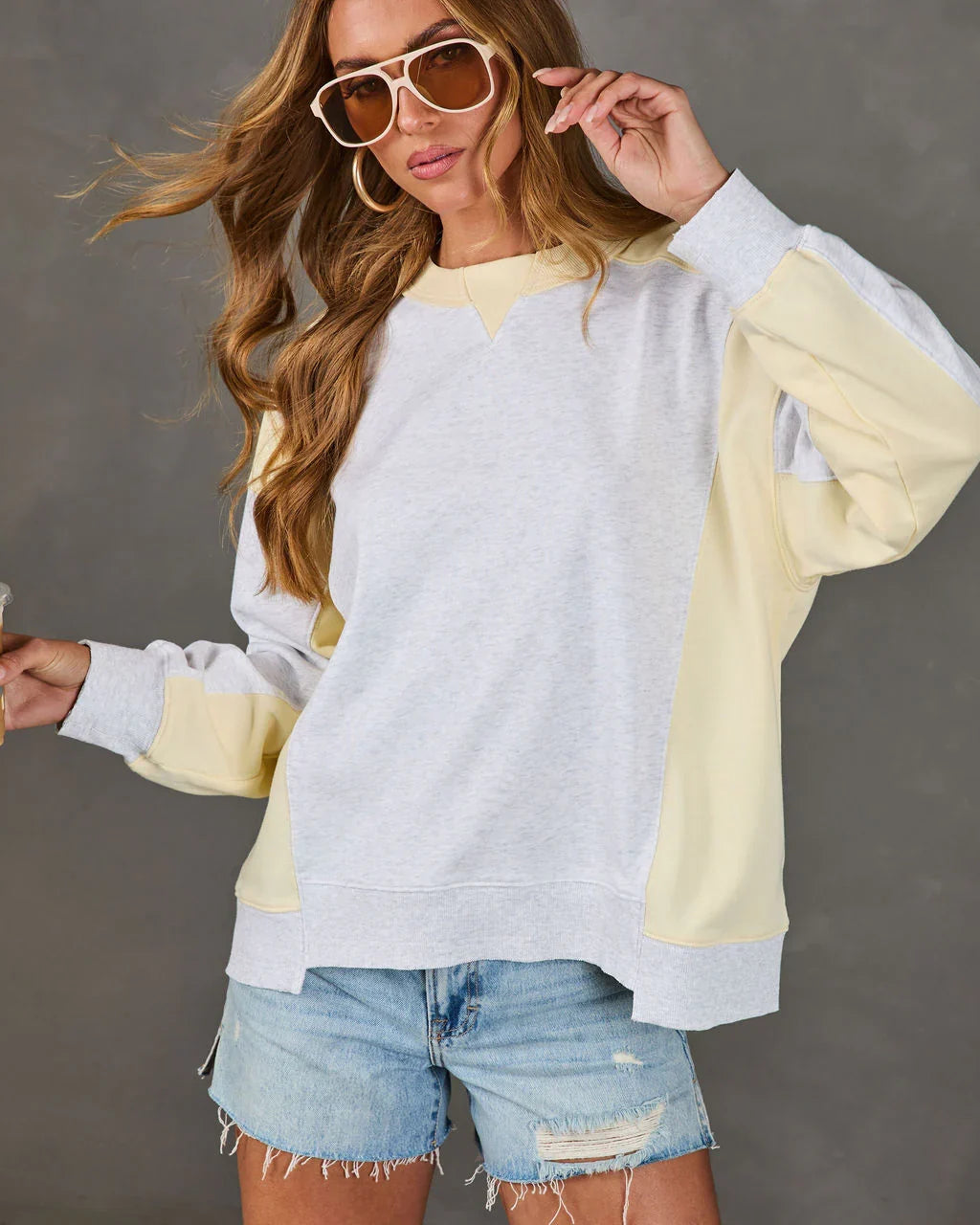 Quiet Desire Color Block Sweatshirt