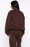Stay Lifted Oversized Sweater Bitter Chocolate