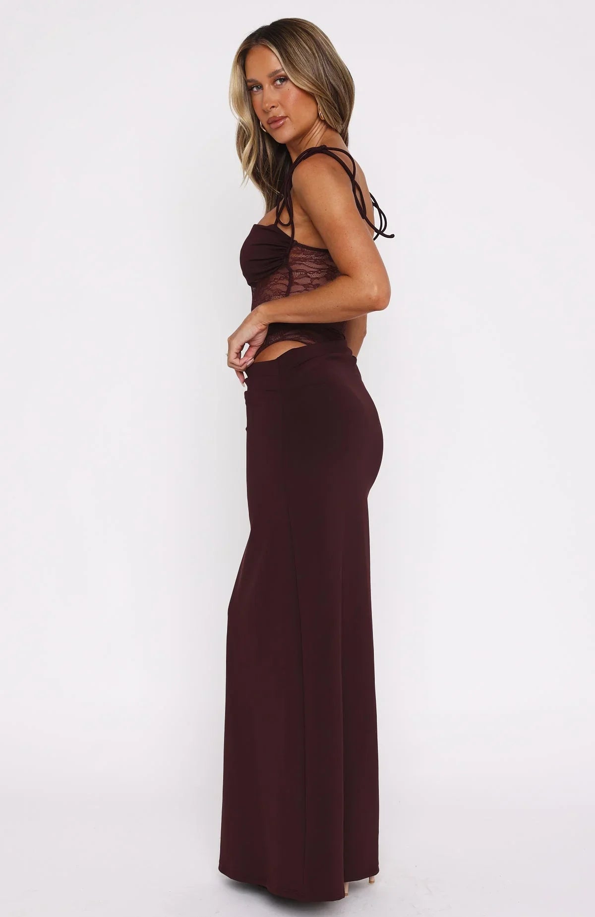 Compliment Me Maxi Dress Burgundy