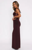 Compliment Me Maxi Dress Burgundy
