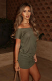Following My Instincts Mini Dress Olive
