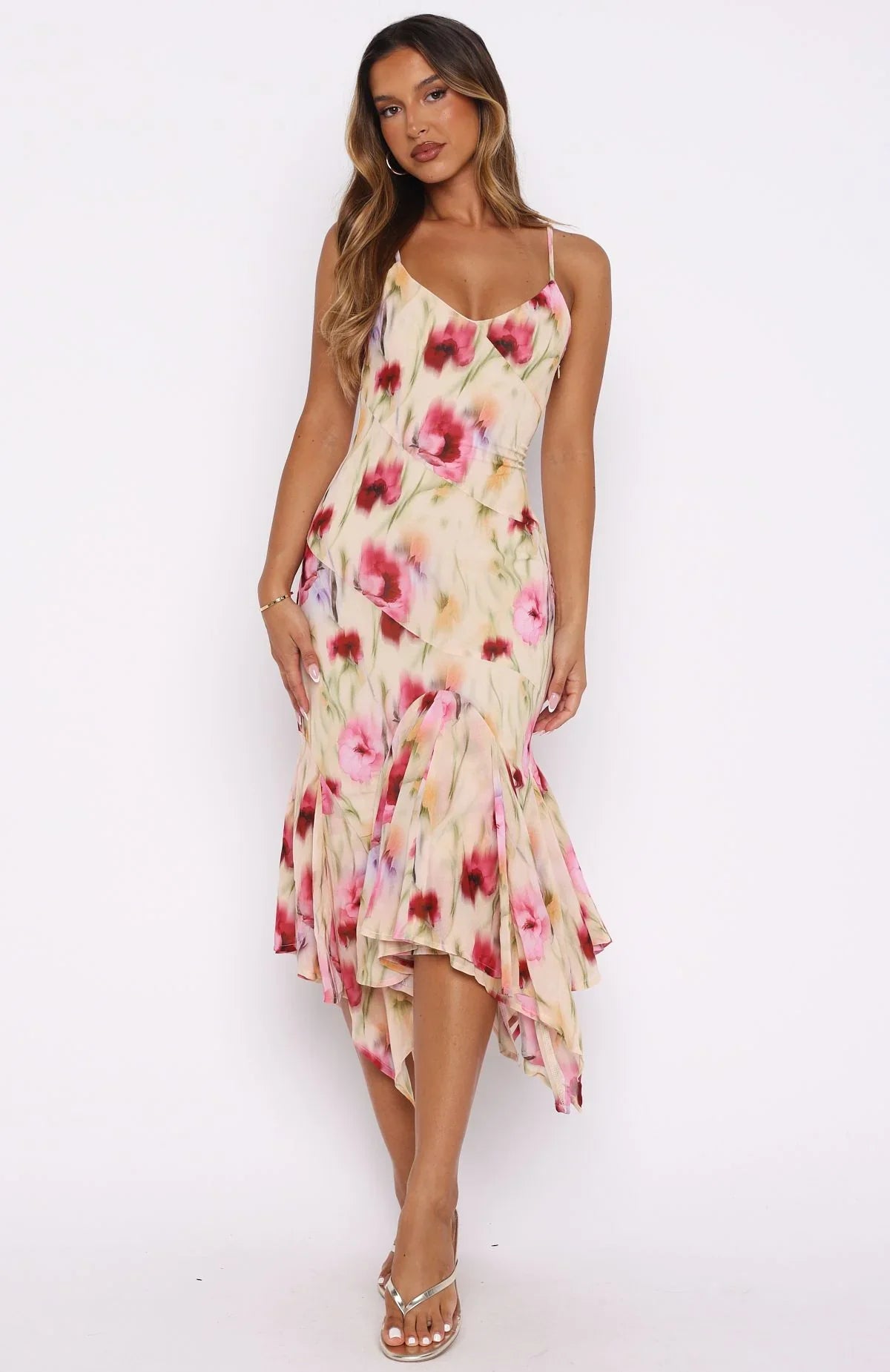 Butterfly Kisses Midi Dress Buttercream Fields