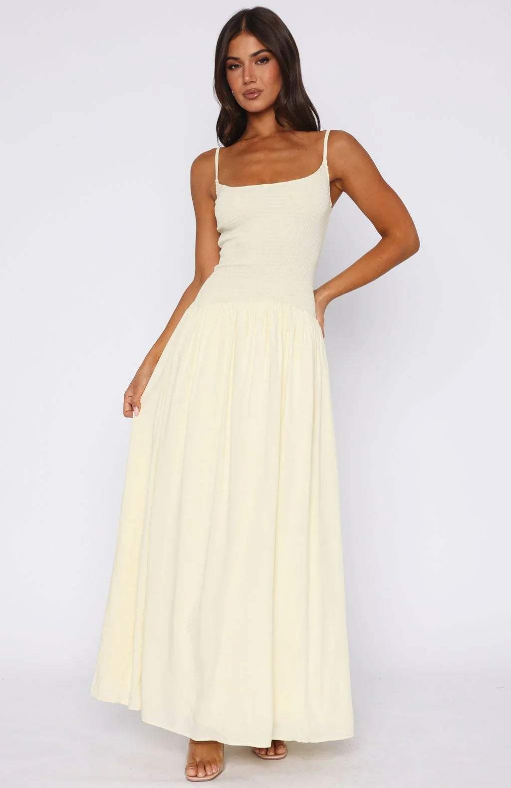 Too Many Questions Maxi Dress Lemon