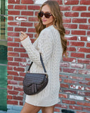 Jenice Cable Knit Mini Sweater Dress