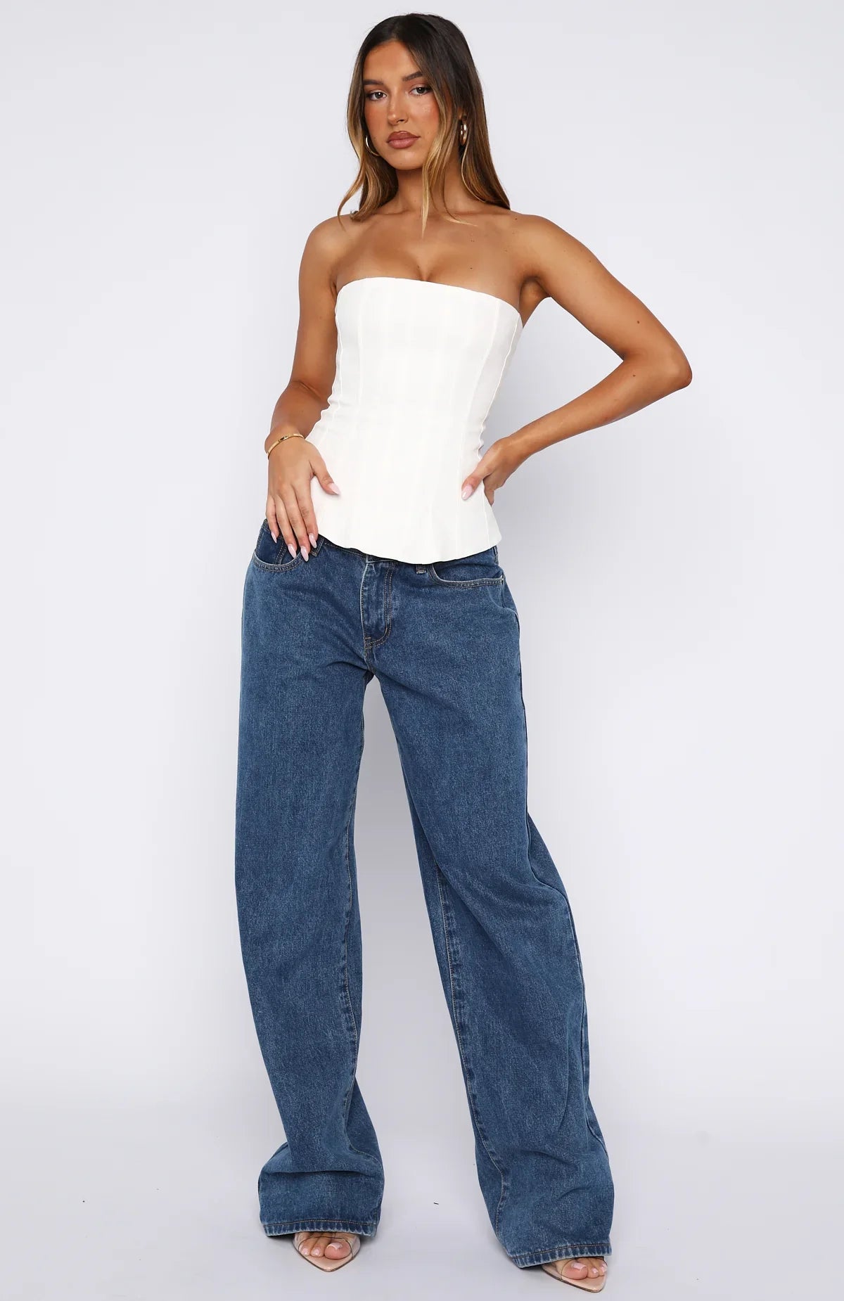 City Heat Strapless Bustier White