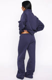 Standing My Ground Wide Leg Sweatpants Navy