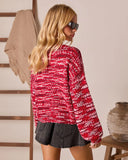Drifted Layers Abstract Knit Sweater