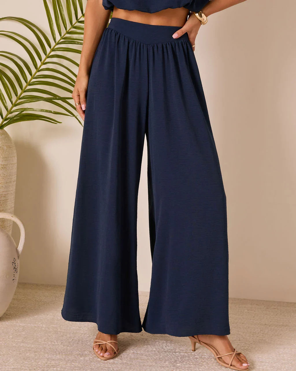 Island Sway Pleated Wide Leg Pants