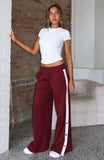 Our Bridges Burned Wide Leg Pants Burgundy