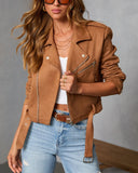 Kianna Suede Moto Jacket
