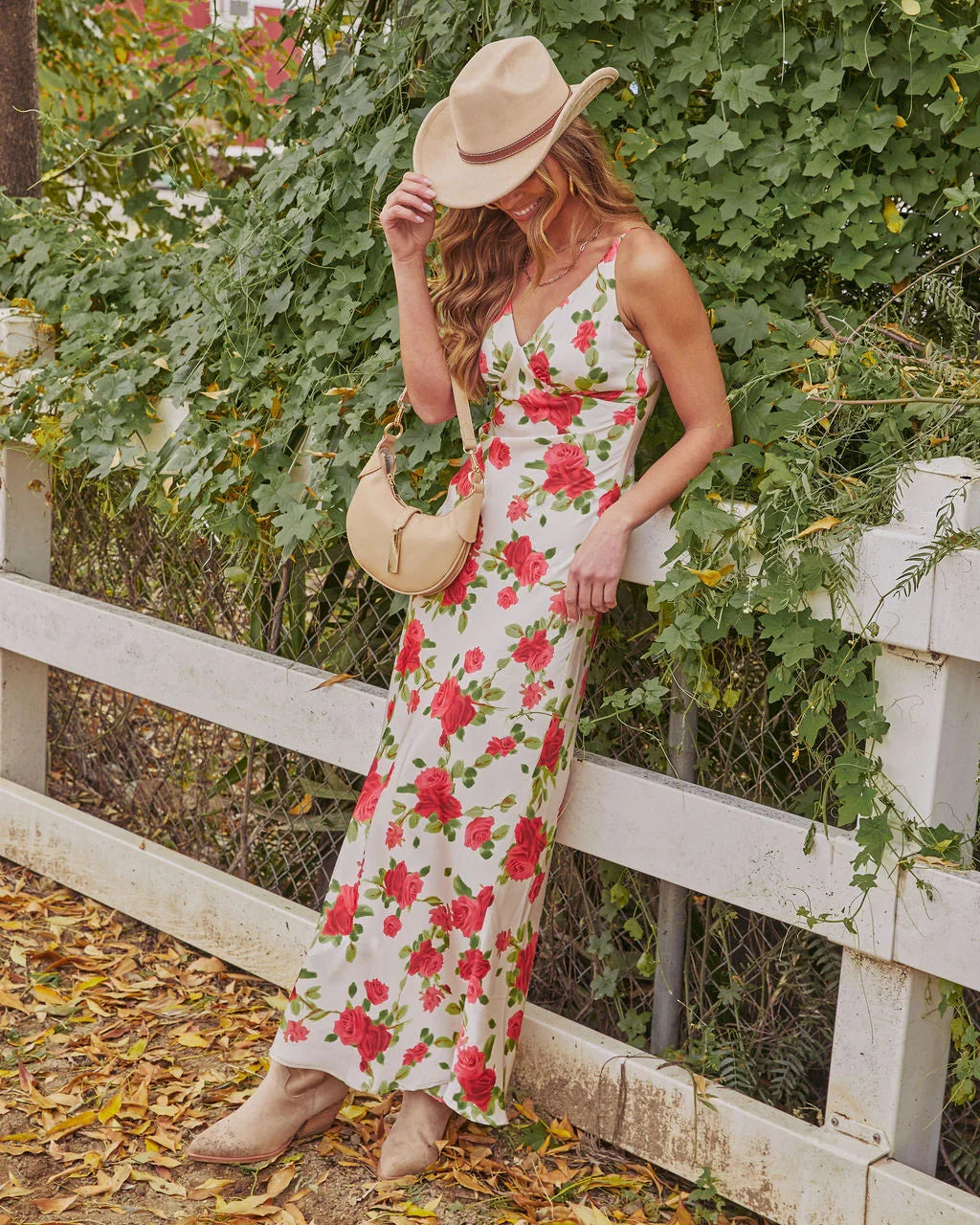 Juniper Rose Floral Slip Maxi Dress