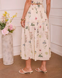 Sunlit Garden Floral Maxi Skirt