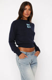 Designer Girl Knit Sweater Navy