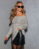 Adrienna Knit Off The Shoulder Sweater