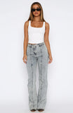 Zoe High Rise Bootleg Jeans Light Blue Acid