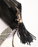 Heritage Mood Woven Vegan Leather Crossbody Bag