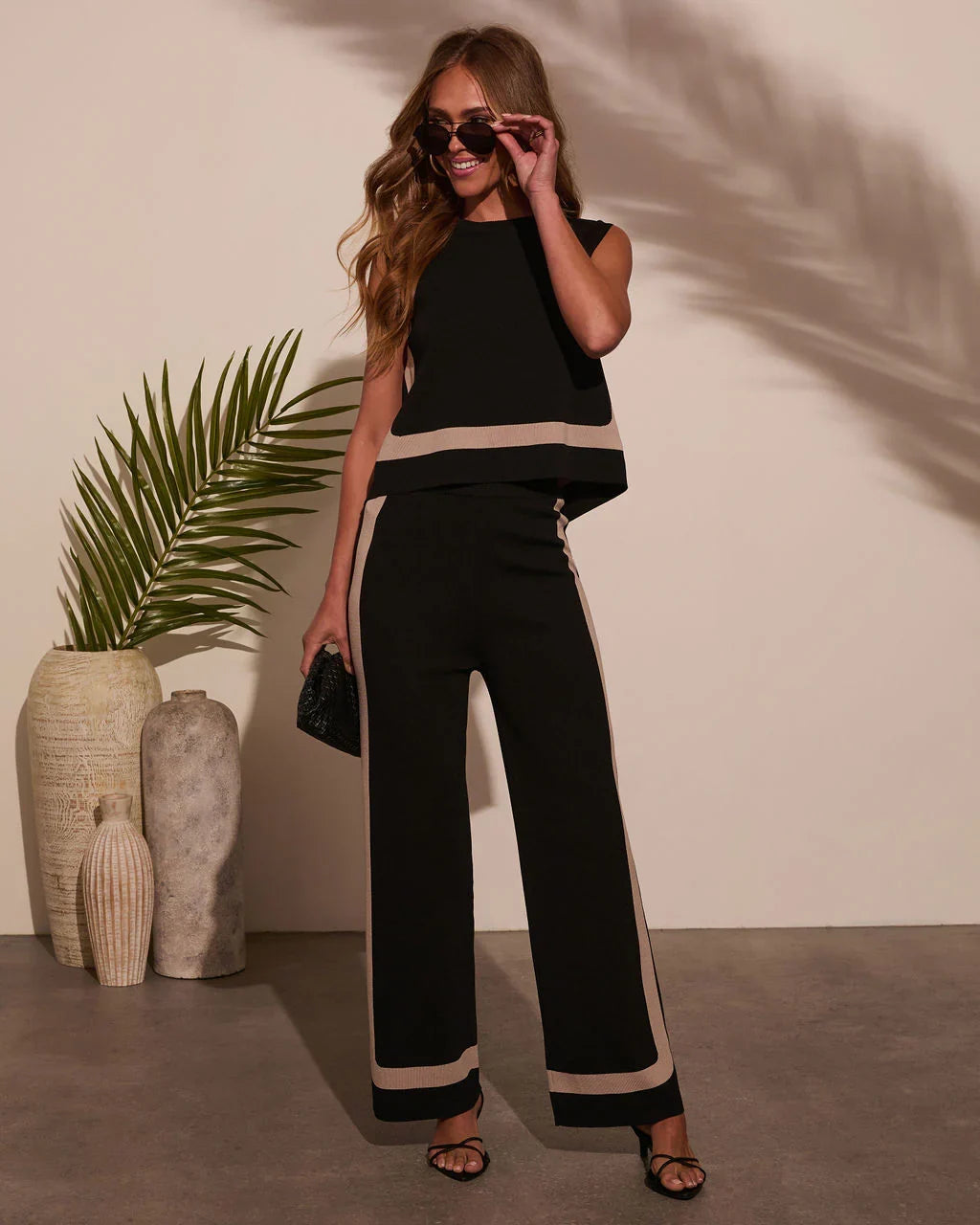 Cool Again Contrast Trim Pants