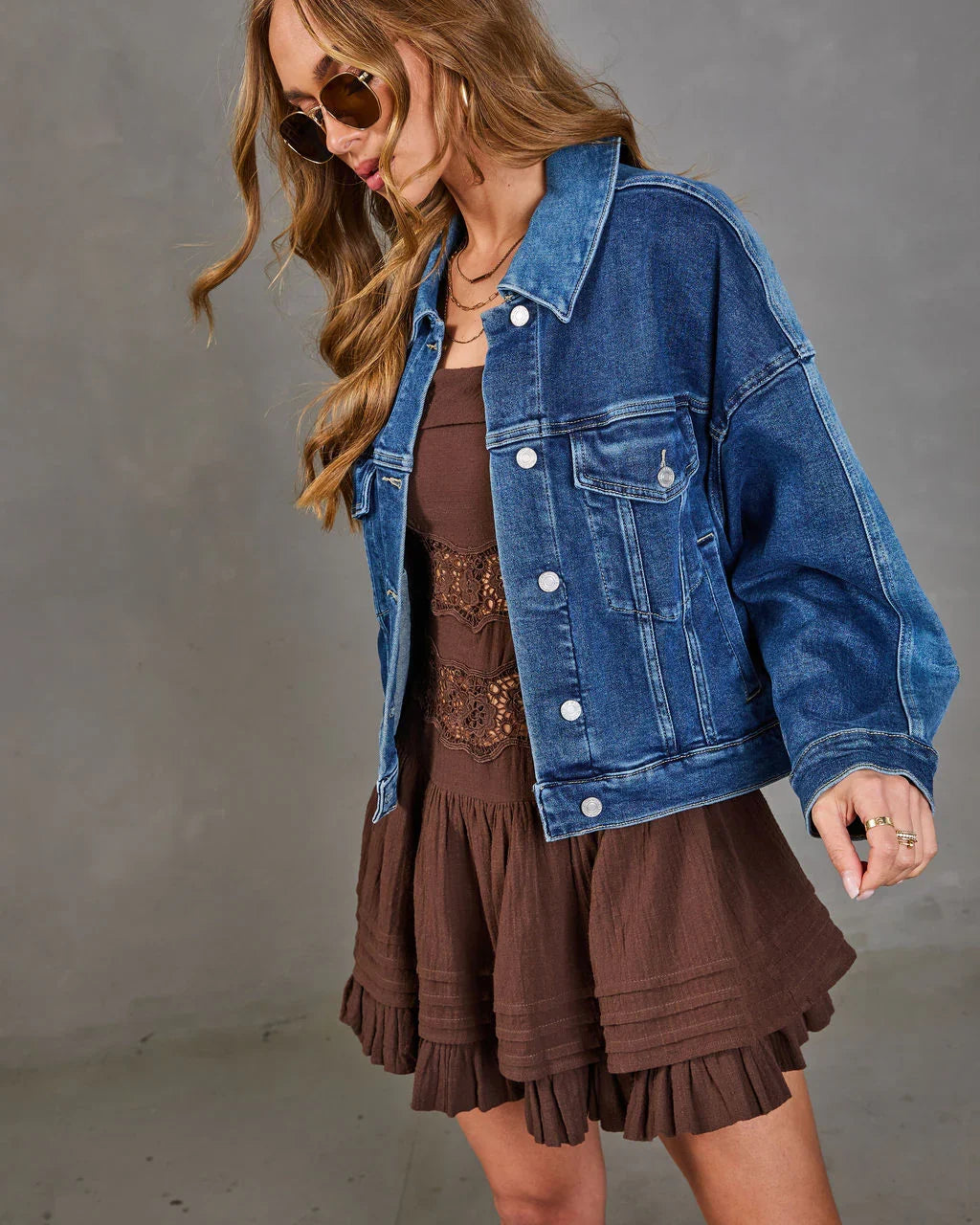 Blue Skies Two Tone Denim Jacket
