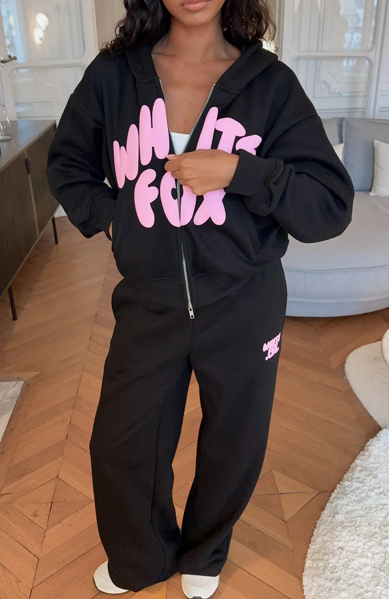 Club 14 Allie Wide Leg Sweatpants Black