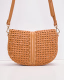 Orelia Woven Vegan Leather Crossbody Bag