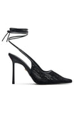 Sonnet Wrap Heels Black Lace